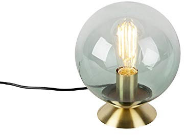 Qazqa pallon - Lampe de table - 1 lumière - Ø 200 mm - Vert - Art Deco - éclairage intérieur - Salon I Chambre