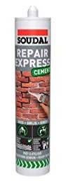 Soudal 3xRepair Express Cement (300ml) - Polyurethane Paste - Clear - High Viscosity - Waterproof - Concrete Repair Filler