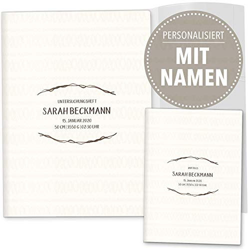 OLGS U-Heft und Impfpass Hülle 3-teilig Wildnis Safari Tiere | Untersuchungsheft- und Impfpasshüllen personalisierbar mit Namen (Uhefthülle, Impfpasshülle personalisiert, ohne Motiv)