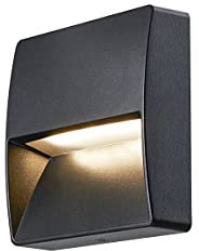 SLV LED Wandleuchte DOWNUNDER OUT SQUARE für die Außen-Beleuchtung von Wänden, Wegen, Eingängen, Treppen, LED Treppen-Beleuchtung, Wandlampe, Wegeleuchte / CCT-Switch 3000K/4000K, 150 Lumen, 4,5W