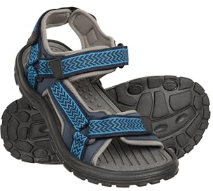 Mountain Warehouse Crete Mens Sandals with Adjustable Strap Blue 12