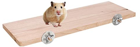 Zerodis Hamster Holz Barsch Stand Plattform Rechteck Naturholz Pedal Board Cage Käfig Kauspielzeug für Haustier Chinchilla Chipmunk
