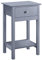 Yaheetech Grey Bedside Table, Small Side End Table with Drawer & Bottom Storage Shelf, Wooden Nightstand for Bedroom, Living Room & Guest Room, 30x40x61cm