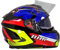 BHR Full Face Motorradhelm mit Doppelvisier 813 RACE | Full Face Motorradhelm ECE homologiert mit Sonnenblende | Mann/Frau | SPIDER BLUE | L