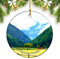 Italien Cogne Gran Paradiso Weihnachtsschmuck für Baum, Keramik-Anhänger, doppelseitig, Ornament, Dekoration, Weihnachtsgeschenke, Porzellan, Reise-Souvenirs