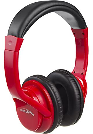 Audiocore AC720 Over-Ear Bluetooth-Kopfhörer Wireless Kabellos Bluetooth V5.0 Kompatibel mit Android iOS Gaming Gym 200 mAh Akku (Rot)