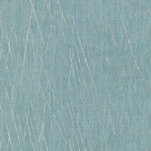 A.S. Création Tapete Metallic-Effect Blau Silber Vliestapete Hygge Skandinavisch 385983 10,05x0,53m Made in Germany