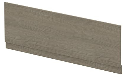 nuie MPD2505 Modern Bathroom Straight Bath Front Panel and Plinth, 560 x 1695 x 36mm, Solace Oak Woodgrain