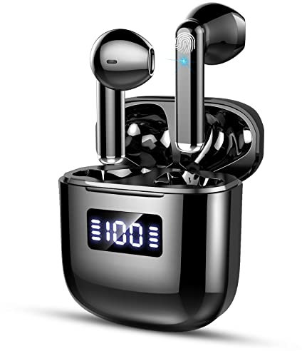 Bluetooth 5.3 Kopfhörer Kabellos Bluetooth Kopfhörer In Ear mit ENC 4 Mics, In-ear Ohrhörer Bluetooth mit LED Digitalanzeige, HiFi Stereoklang, IP7 Wasserdicht, 25 std Spielzeit für Arbeit und Reisen