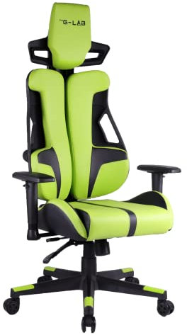 THE G-LAB K-Seat Carbon - Chaise Gaming En Simili Cuir -Fauteuil Gamer Ultra Robuste- Chaise Gamer Appui-tête Rembourré- Siege Gaming Dossier Inclinable a 120° -Siege Gamer Accoudoirs 3d- NOUVEAU 2022