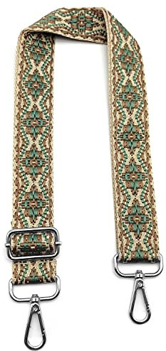 Taschengurte zum Wechseln, Verstellbarer Schulterriemen für Taschen, Grün Schultergurt für Taschen mit Silber Karabiner, Umhängegurt für Taschen, Taschengurt Breit 3.8cm für Damen Taschen, #1