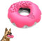 PetBuds Unzerstörbares Hundespielzeug, interaktives 2-in-1-Leckerli- und Kauspielzeug gegen Langeweile, Donut-Form (Shocking Pink)