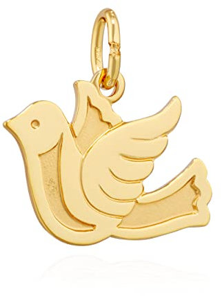 NKlaus 16,5mm Kettenanhänger fliegende Taube 333 Gelb Gold 8 Karat Vogel Goldanhänger 13676