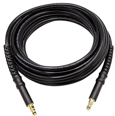 VARIOSAN Tubo ad alta pressione per idropulitrice 16577, 15 m, Quick Connect, nero, 200 bar, adatto anche per Kärcher K2 K3 K4 K5 K6 K7 e 2.641-721.0
