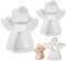 2 Stück Engel Gießformen Silikon Gießform DIY Kerzenform 3D Engel Kerzenhalter Engel Silikonform Ostern Silikonform Engel Silikonformen Gießformen für Die Herstellung Von Kerzen,Engel Figuren