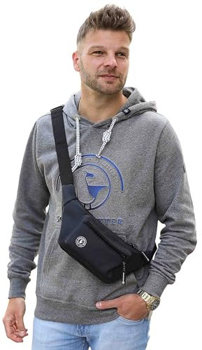 SCHIETWETTER Herren Bauchtasche Langeoog, Gürteltasche, chic, wasserabweisend & pflegeleicht black OS