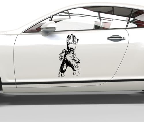 mein-motiv.com Autoaufkleber Baby Groot wütend Größe XL - ca. 200cm x 108cm