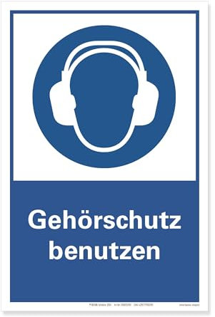Gebotsschild Gehörschutz Schild 20x30cm