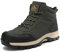 ARRIGO BELLO Stivali Uomo Scarpe Invernali Scarponi Stivaletti da Trekking Neve Caldo Pelliccia Fodera Passeggio Scarponcini Taglia 41-46 (B-Verde, 42)