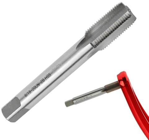Kit d'outils de taraudage pour vélo 9/16-20 - Outil de réparation de filetage de pédale de vélo | Réparation de filetage de vélo, tige de taraudage pour manivelle de vélo, taraud de machine et