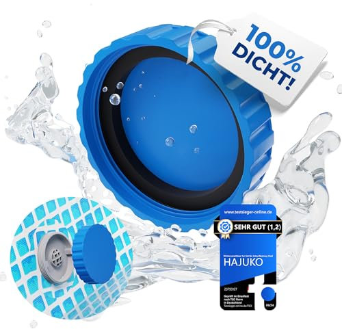 HAJUKO® - Winterverschluss Set für Bestway Pools und Intex - 100% DICHT - Winterstopfen (2 Stück) die für beide Anschlüsse passen (FROSTSICHER UND DICHT)