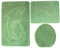 3- teiliges Badvorleger Set Ilkadim Export mit Delphin Muster, Bad Teppich 55cm X 85cm ohne Auschnit gerade für Hänge WC (Hellgrün)