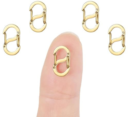 5 Stück Gold Doppelter öffnung,verschlüsse für ketten,Verschlüsse Armbänder,schmuckverschluss,Kettenverlängerung,Halsketten-Armbandverkürzer,MetallverschlüSse,KettenverküRzer,für Halsketten-Clip