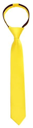 Alizeal Boys Solid Color Vorgebundene 6cm Reißverschluss Skinny Krawatte