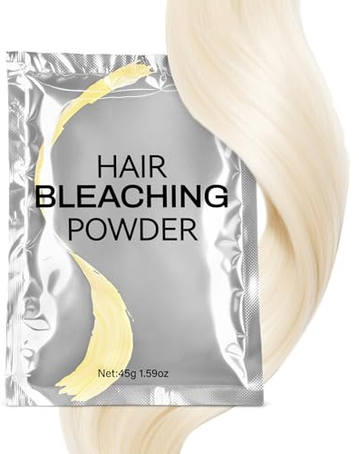 Hair Bleach Powder for Hair, Professional Lightening Bleach Lift Up to 8 Levels, for Hair Highlights & Lightening 45g