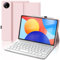 FOGARI Tastaturhülle für Redmi Pad SE 8,7 Zoll 2024, AZERTY Französische Tastatur, magnetisch, Bluetooth, kabellos, Schutzhülle mit Stifthalter, für Redmi Pad SE 8,7 Zoll, Rosa