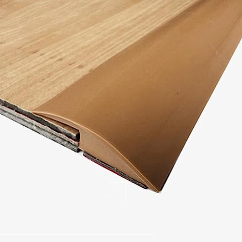 40 PVC-Boden-Übergangsstreifenabdeckstreifen, Laminatkantenschutz-Formramm zum Verbinden von Bodenlücken, Höhe weniger als 3 mm 5 mm 10 mm (Farbe: Braun, Größe: Höhenunterschied 4-6 mm)
