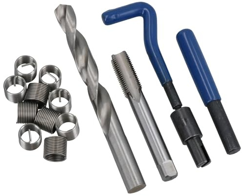 AB Tools M14 x 1.5mm Metric Thread Repair Kit Helicoil Set for Damaged Threads 15pc
