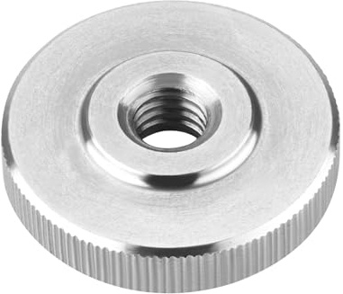 SOTOOLS 10 x Rändelmutter M6, Edelstahl SS304, DIN 467, Ø 24 mm | Rändelmutter/Rändelschraube, flache Form, für Maschinenbau, Höhe 6 mm, Edelstahl V2A.