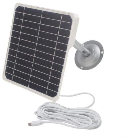 Pannello solare da 20 W per telecamera di sicurezza con staffa regolabile, impermeabile IP66, per caricabatterie USB-C e porta USB per anello lampeggiante per wyze per eufy (tipo C)