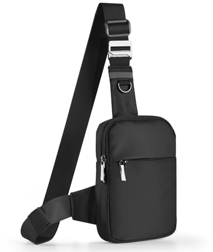 Tibroni Umhängetasche Brusttasche Schultertasche Sling Bag Herren Damen mit RFID-Blocking, Shoulder Chest Crossbody Backpack Bag, Wasserdicht Handtasche Klein Outdoor-Sportarten Wandern