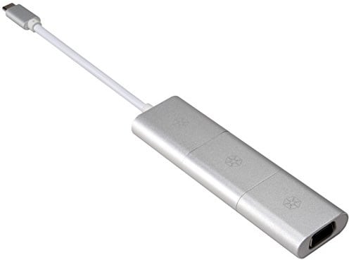 SilverStone SST-EP11S - vielseitiges Adapter-Kit, unterstützt Typ-C zu MiniDP, Typ-C zu HDMI, Typ-C zu VGA, MiniDP zu HDMI, MiniDP zu VGA, und HDMI zu VGA, Silber
