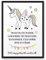 EINHORN TANZE MIT FEEN | ABOUKI Kunstdruck | Bilder Kinderzimmer Deko Poster Kinderzimmer Bilder Jungen Mädchen Wandbilder Babyzimmer Kinder Kinderbilder Tierbilder | DIN A4 ohne Rahmen