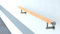 Buche Holz Handlauf Holzhandlauf V2A Fertighandlauf Gel„nder Treppe Griff 42,4x2 mit L-Form Tr„gern (1,0 m - einteilig)