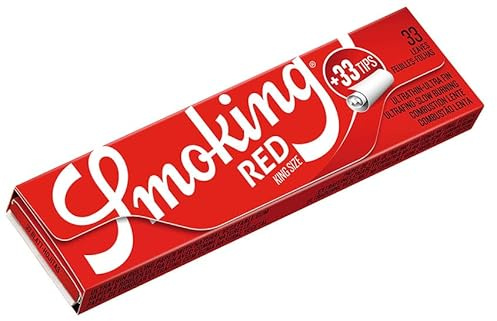 Smoking Red Papers + Tips King Size Filtertips integriert NEU! 6 Heftchen/Booklets