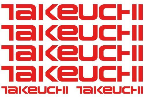 takeuchiXL Aufkleber sticker bagger excavator 6 Stücke ca.30cm Aufkleber Autoaufkleber Sticker Decal ohne Hintergrund UV&Waschanlagenfest