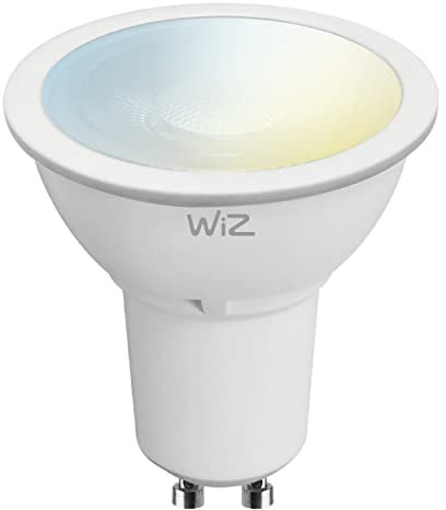 WiZ Smarthome LED Lampe, WLAN. Alexa, Google, 350lm, 2700-6500K, 25.000h, GU10, weiss