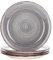 vancasso Serie Bella Juego de Platos Llanos 4pcs Platos de Cena Retro Bobina Pintado a Mano, Gres Esmaltada, Gris