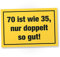 DankeDir! Siebzig - Schild 30 x 20 cm - Jubiläum Geburtstagskarte Partydeko Geburtstagsdeko Geschenkidee - Männer & Frauen 70 Jahre 70. Geburtstag 70er Geschenk Geburtstagsgeschenk