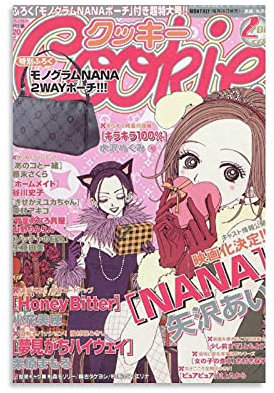 GNKIO Nana Manga Retro Anime Wandposter Dekorative Malerei Leinwand Wandkunst Wohnzimmer Schlafzimmer 20x30cm
