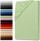 Julido Jersey Spannbettlaken 140x200 cm, Grün aus Baumwolle, Oeko-Tex Standard 100, Luxuriöses Betttuch mit Gummizug, Hautfreundlich und Allergiker-geeignet, Farbvielfalt, Atmungsaktiv