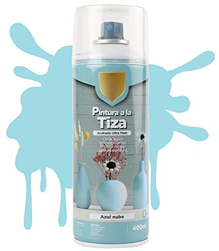 H HANSEL HOME Pintura Spray a la Tiza Color Pastel Acabado Ultra Mate - Azul Nube 400ml