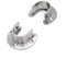 Stainless Steel Flange Rod Holder, Silver 25mm Wardrobe Pipe Holder Hanger, Closet Rod End Supports, 2 Pcs