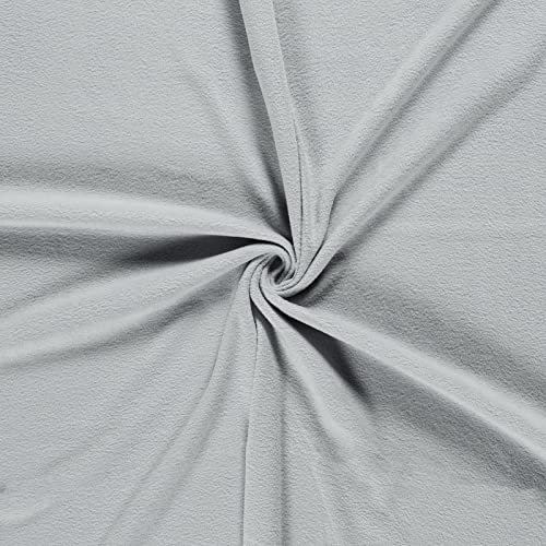 Fleecestoff Vliesstoff Fleece Stoff 50 Farben Zuschnitt ab 0,5m Meterware am Stück, Farbe:hellgrau