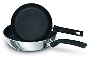 Prestige 9x Tougher SS Twinpack frypans 21cm/29cm, Silver