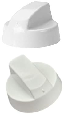 CG94 Manopola per Piani Cottura e Forni - Universale - più Kit da 3 Raccordi - Colore Bianco